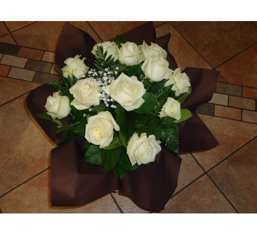 BOUQUET DE ROSES BLANCHES  ref BRB 02