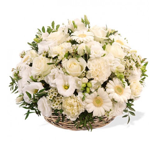 PARIS 75017 Fleurs Cimetière des Batignolles. Couronne de fleurs obsèques.  - Florafrance